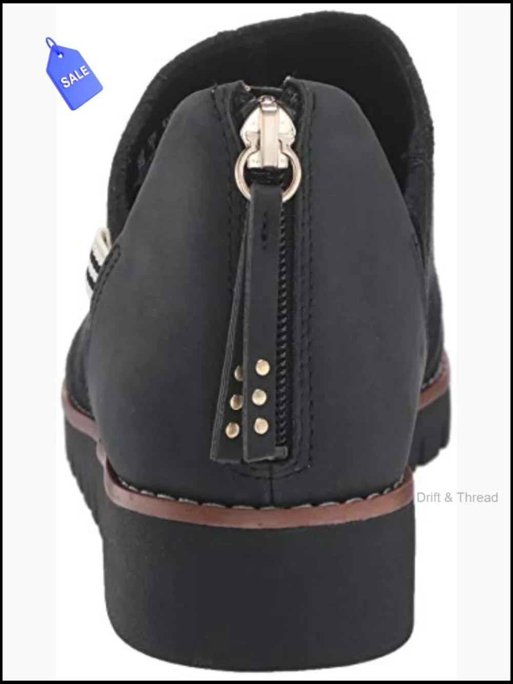 Women's Ankle Booties with Zip Closure Round Toe Perforated Comfort